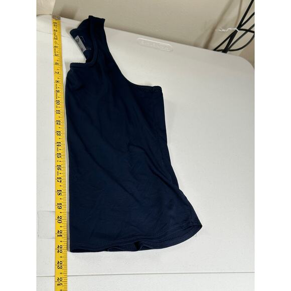Lucky in Love Top Womens Medium Navy Tank Racerback Stretch‎ Tennis Pickleball - Picture 10 of 10